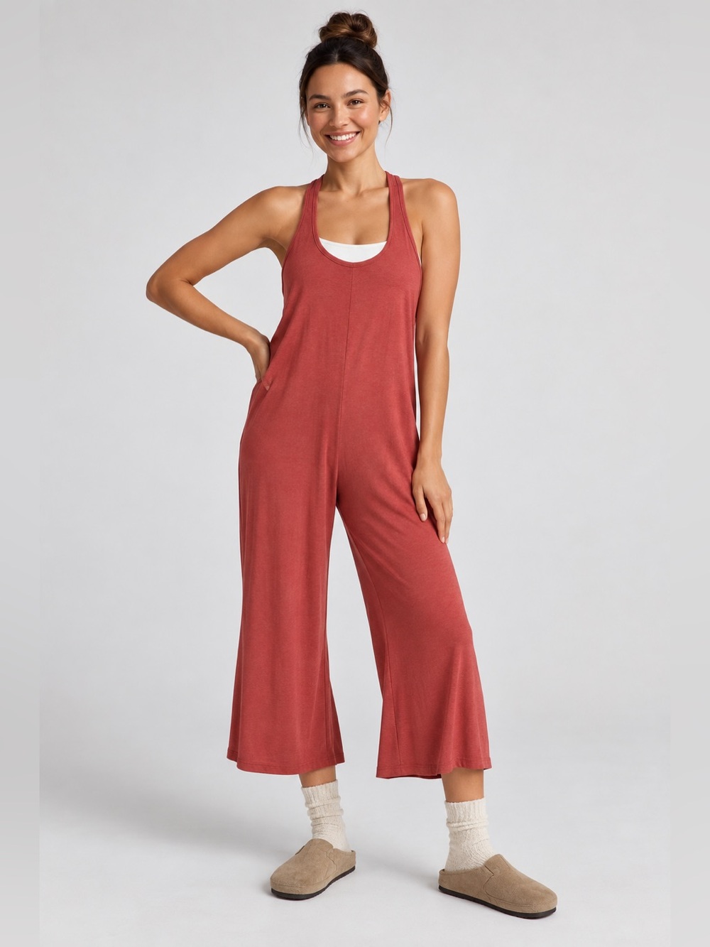Beyond Yoga coral jumpsuit NWT small